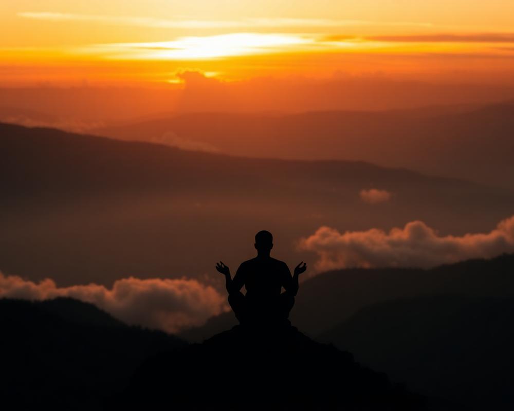 Meditation at sunrise